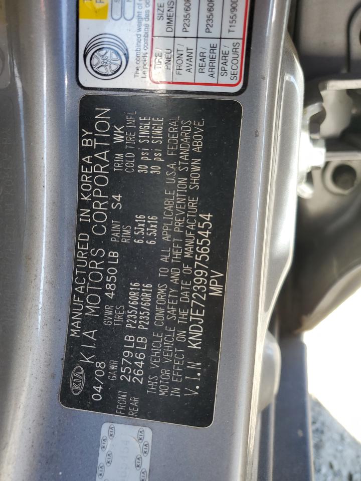 2009 Kia Sportage Lx VIN: KNDJE723997565454 Lot: 93000005