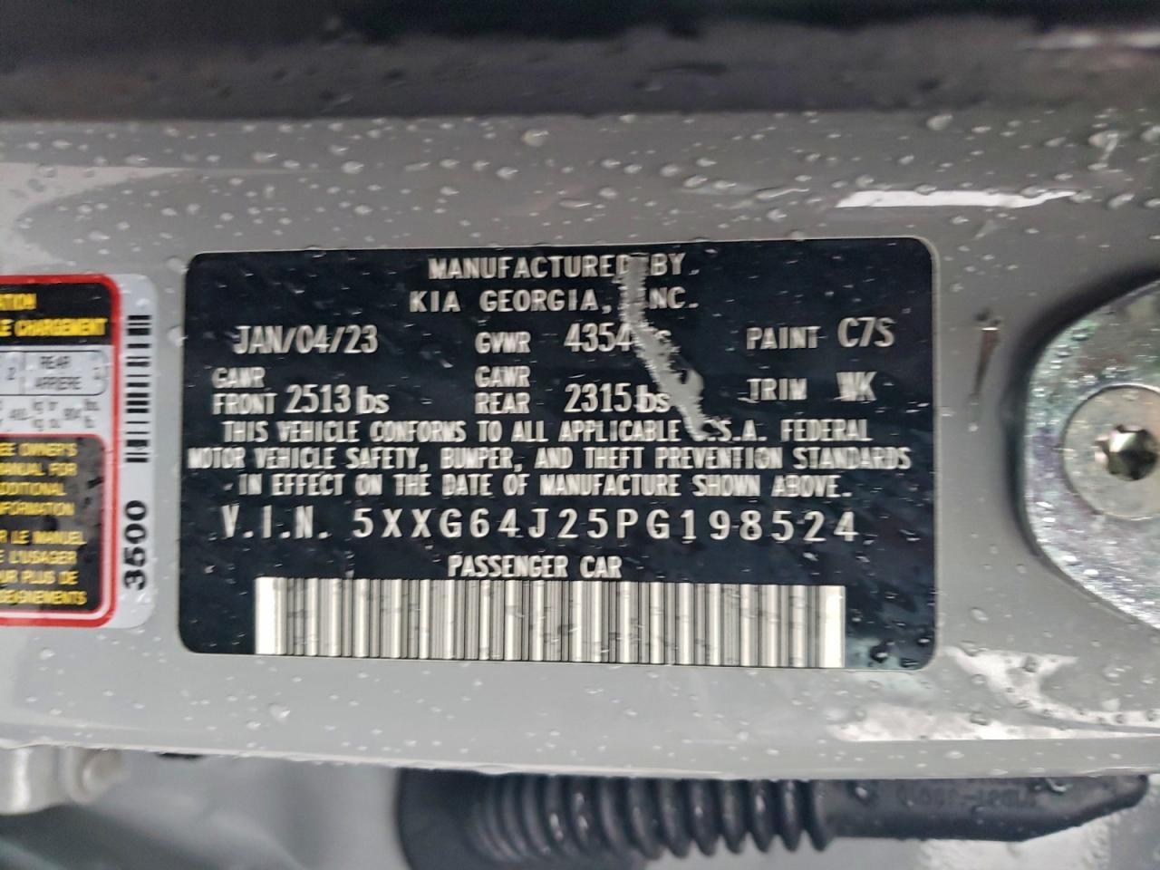 2023 Kia K5 Gt Line VIN: 5XXG64J25PG198524 Lot: 94002955