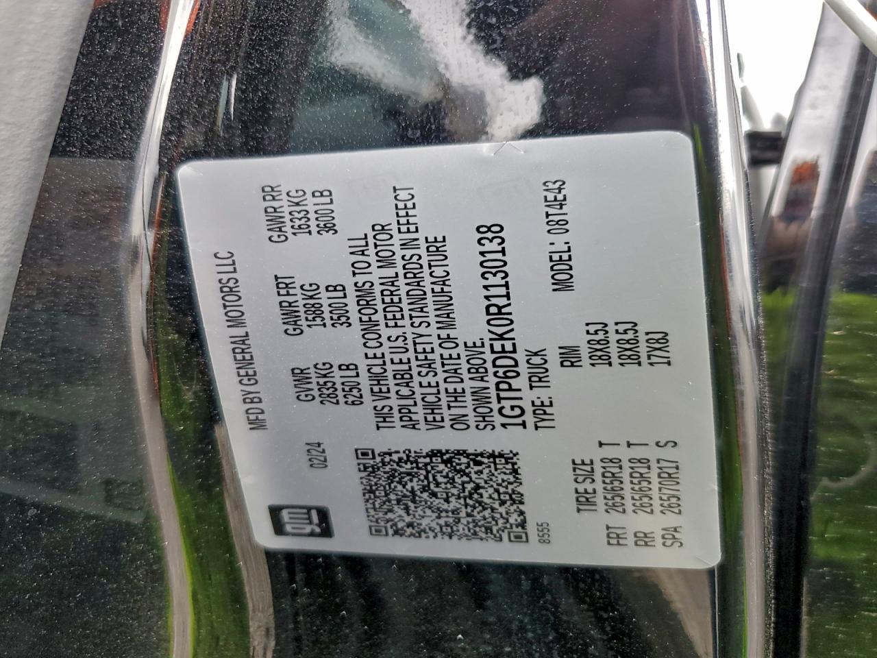 2024 GMC Canyon At4 VIN: 1GTP6DEK0R1130138 Lot: 93897745