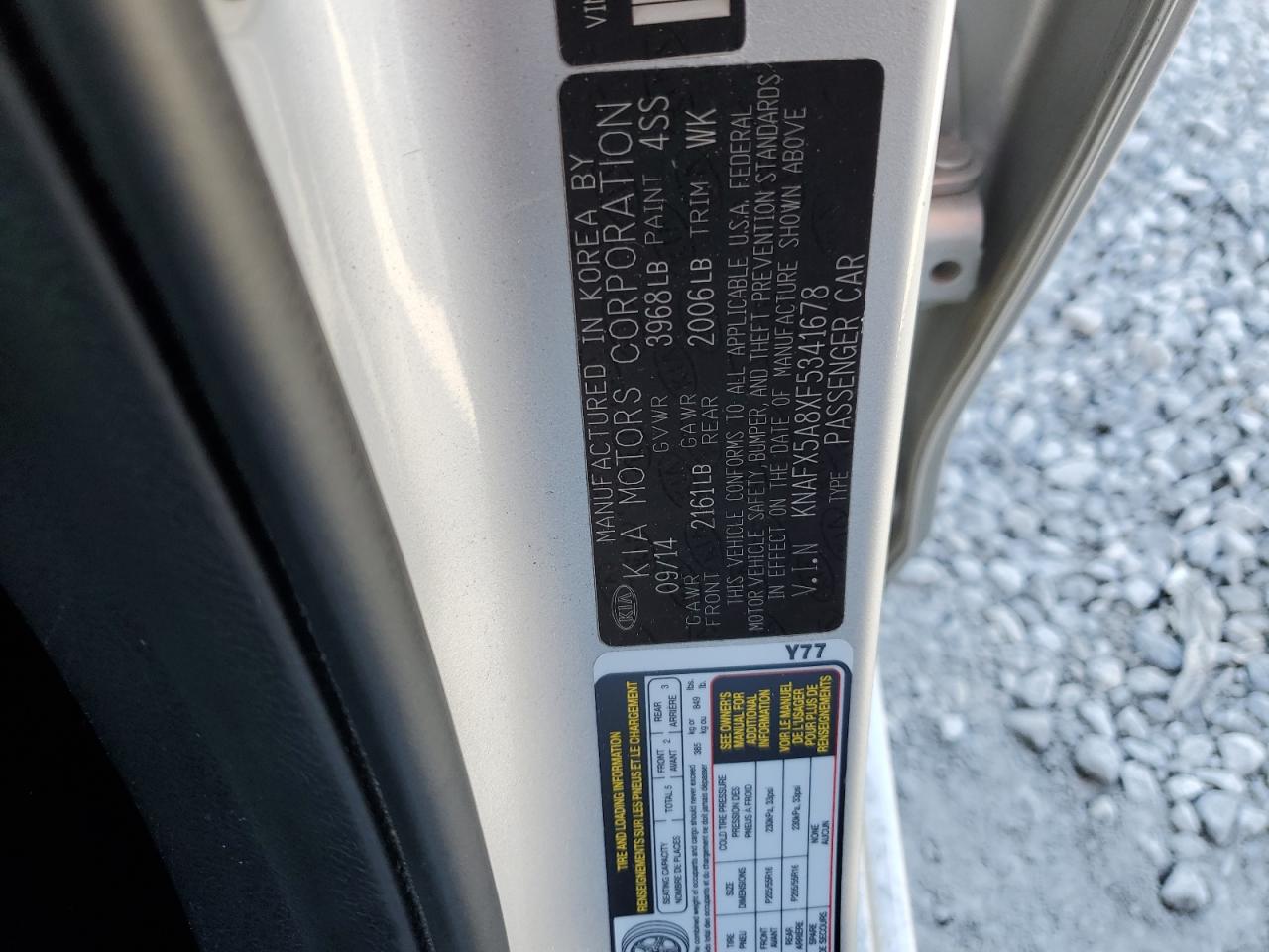 2015 Kia Forte Ex VIN: KNAFX5A8XF5341678 Lot: 93178905