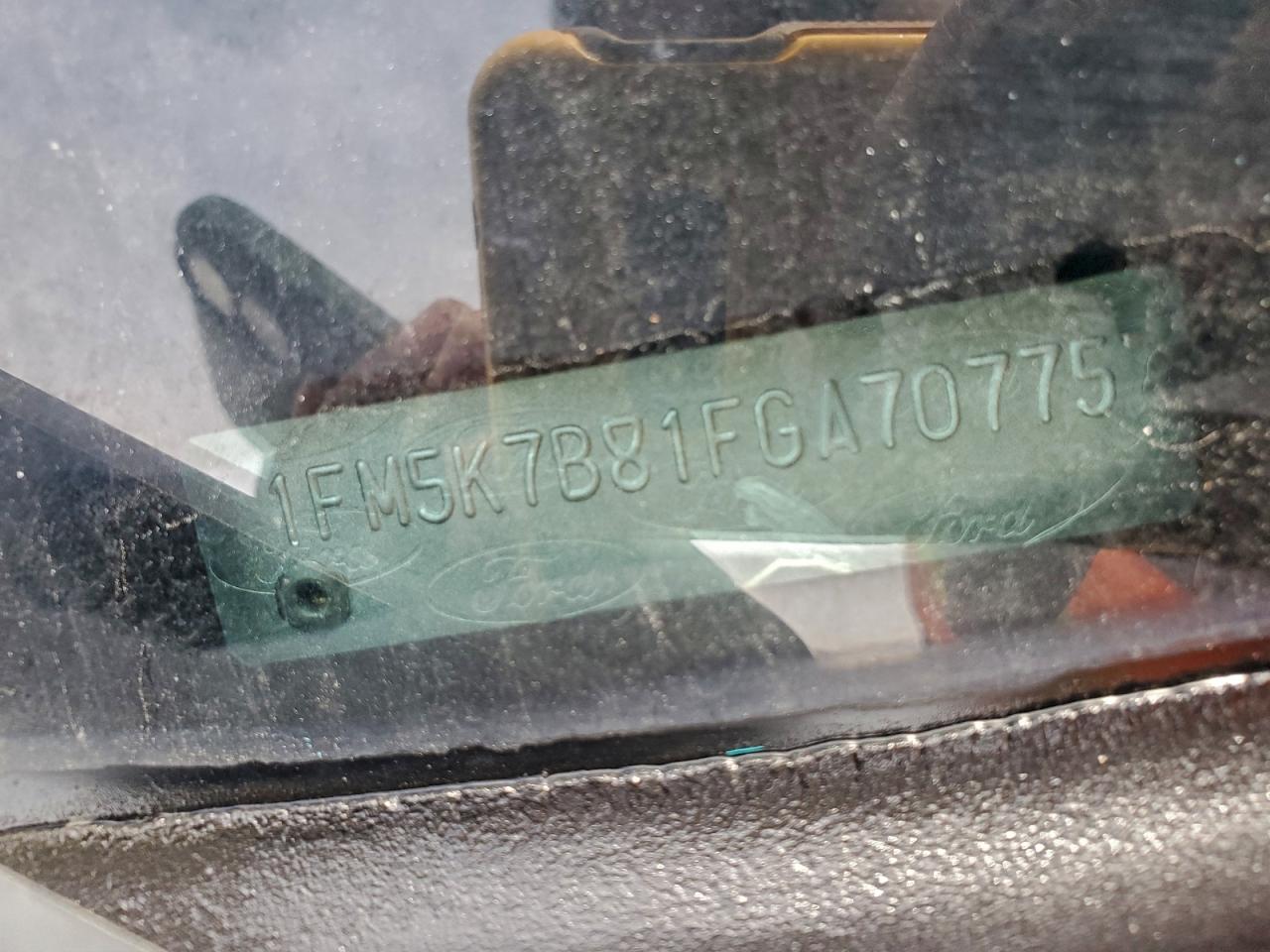 2015 Ford Explorer VIN: 1FM5K7B81FGA70775 Lot: 94736935