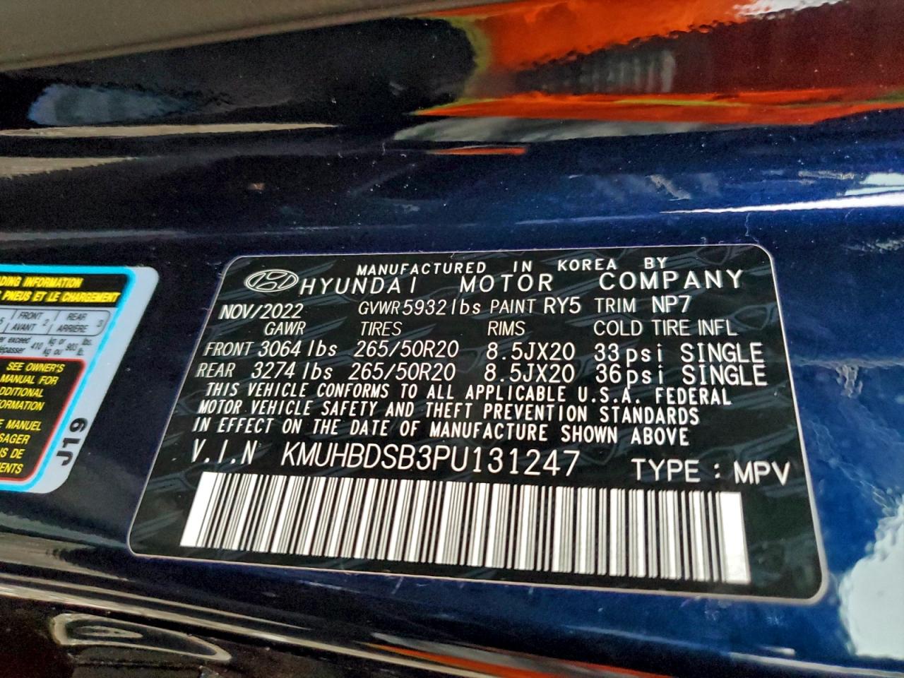 2023 Genesis Gv80 Base VIN: KMUHBDSB3PU131247 Lot: 94065435