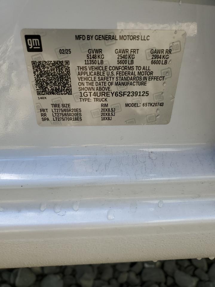 2025 GMC Sierra K2500 Denali VIN: 1GT4UREY6SF239125 Lot: 91378725