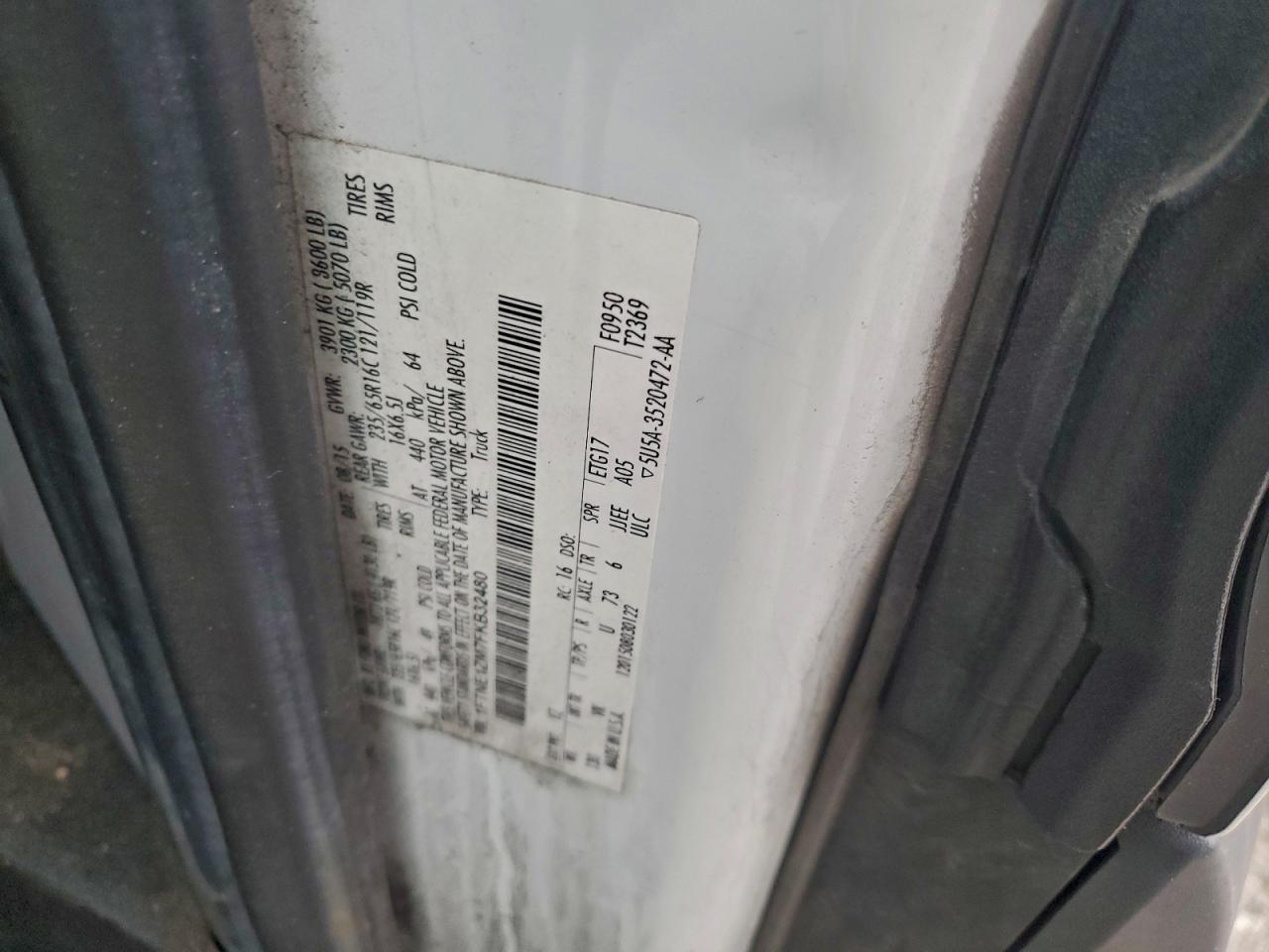 2015 Ford Transit T-150 VIN: 1FTNE1ZM7FKB32480 Lot: 94085815