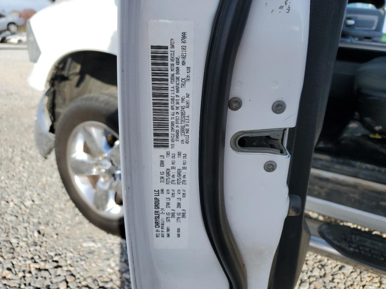 2014 Ram 1500 Slt VIN: 1C6RR6LT2ES285745 Lot: 92532225