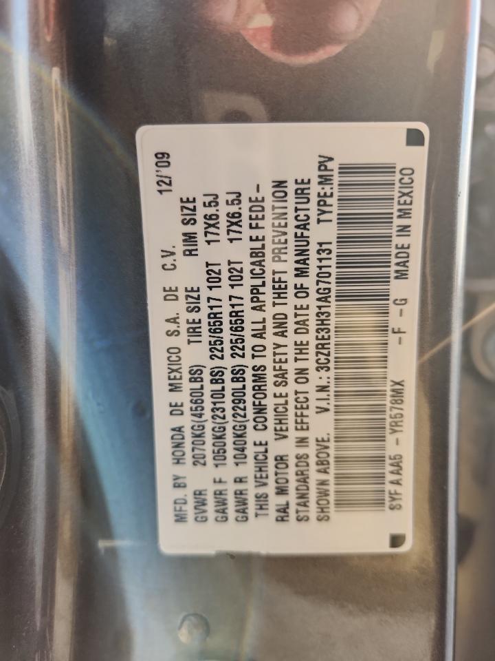 2010 Honda Cr-V Lx VIN: 3CZRE3H31AG701131 Lot: 92848655