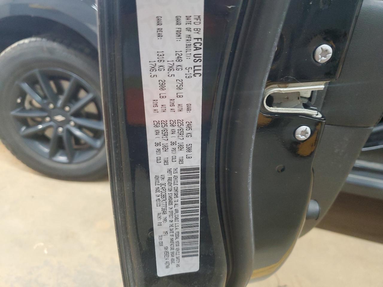 2019 Dodge Journey Se VIN: 3C4PDCBB7KT773640 Lot: 91865305