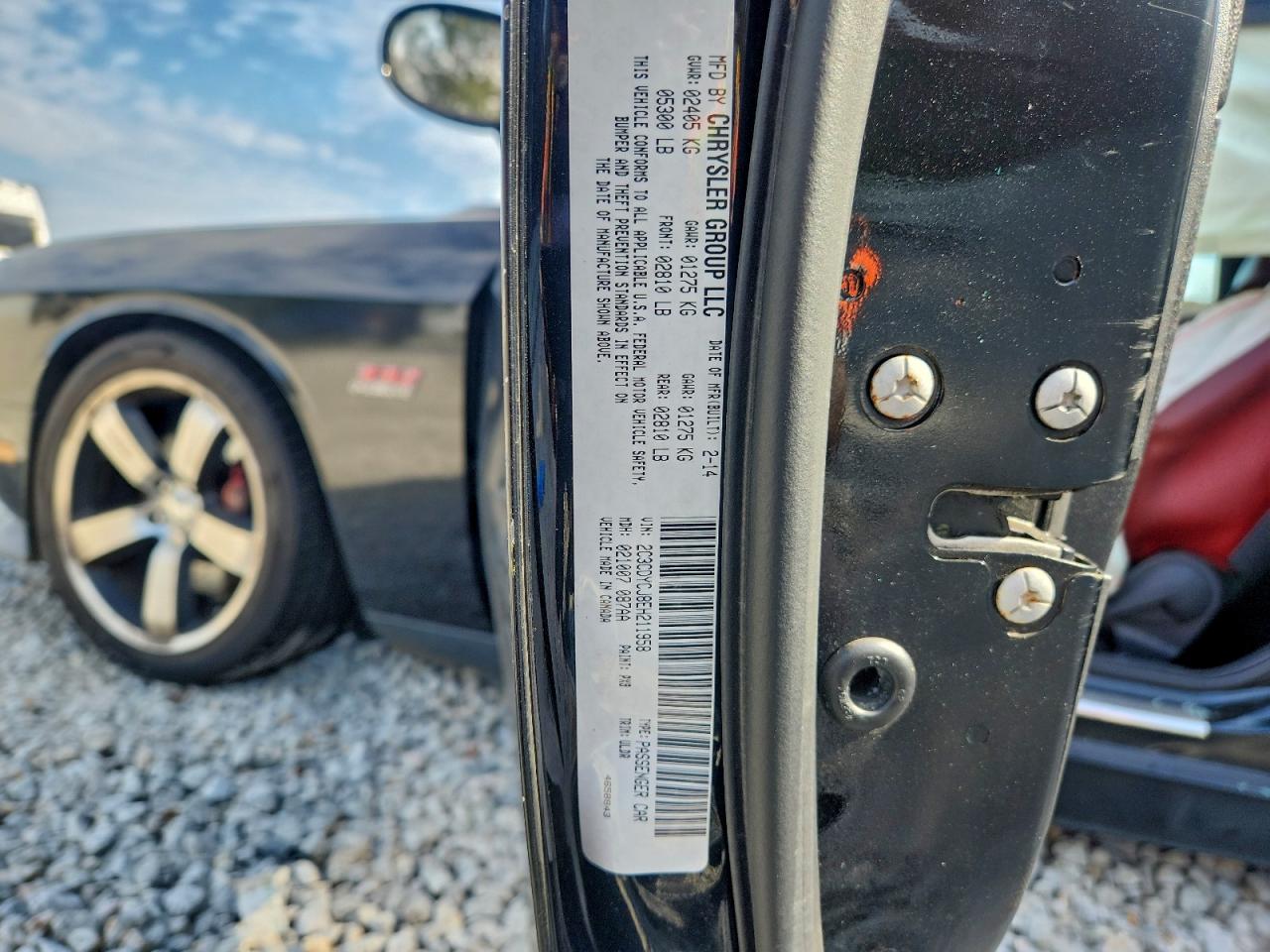 2014 Dodge Challenger Srt-8 VIN: 2C3CDYCJ8EH211958 Lot: 93812615