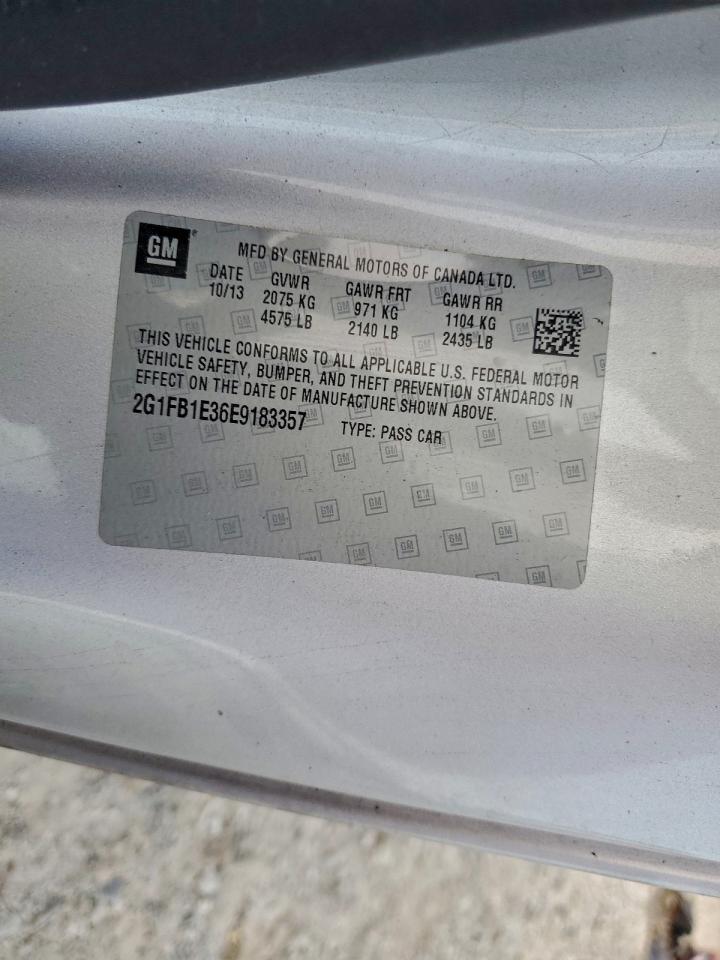 2014 Chevrolet Camaro Lt VIN: 2G1FB1E36E9183357 Lot: 94229705