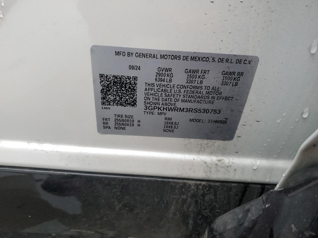 2024 Honda Prologue Tour VIN: 3GPKHWRM3RS530753 Lot: 93042515