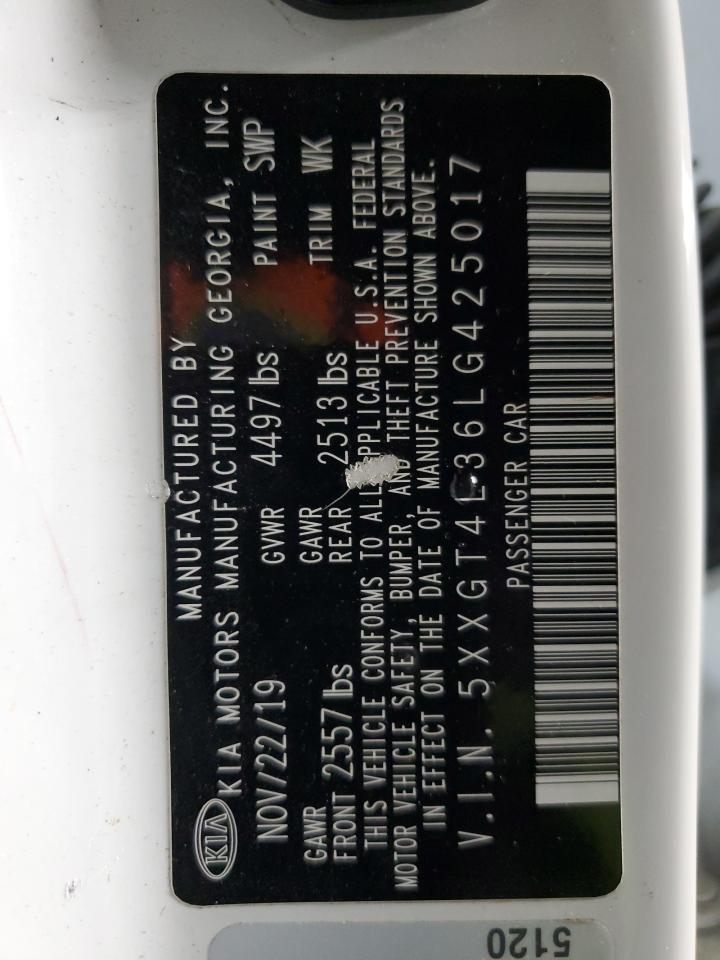 2020 Kia Optima Lx VIN: 5XXGT4L36LG425017 Lot: 91701575