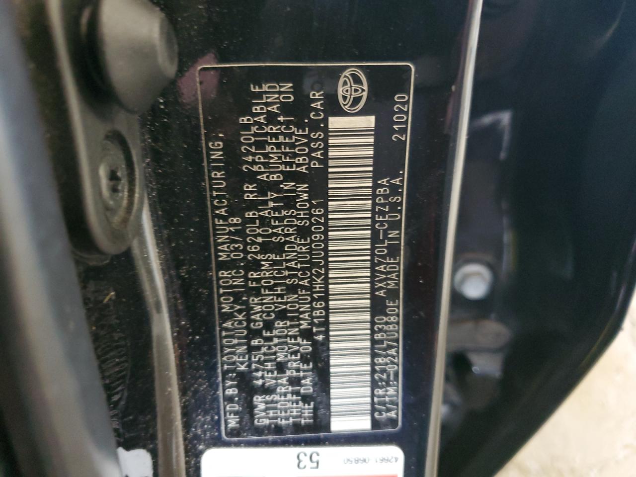 2018 Toyota Camry Xse VIN: 4T1B61HK2JU090261 Lot: 91650735