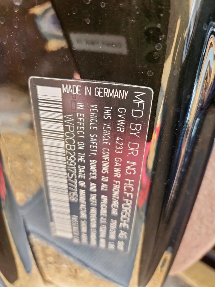 2007 Porsche 911 Carrera S Cabriolet VIN: WP0CB29917S777158 Lot: 92466785