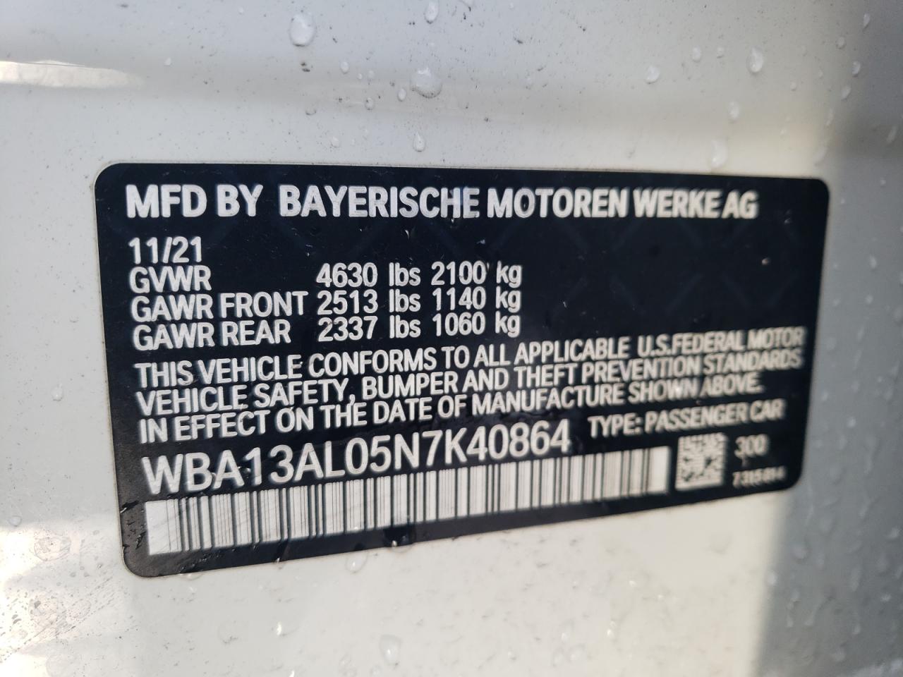 2022 BMW M235Xi VIN: WBA13AL05N7K40864 Lot: 91288075