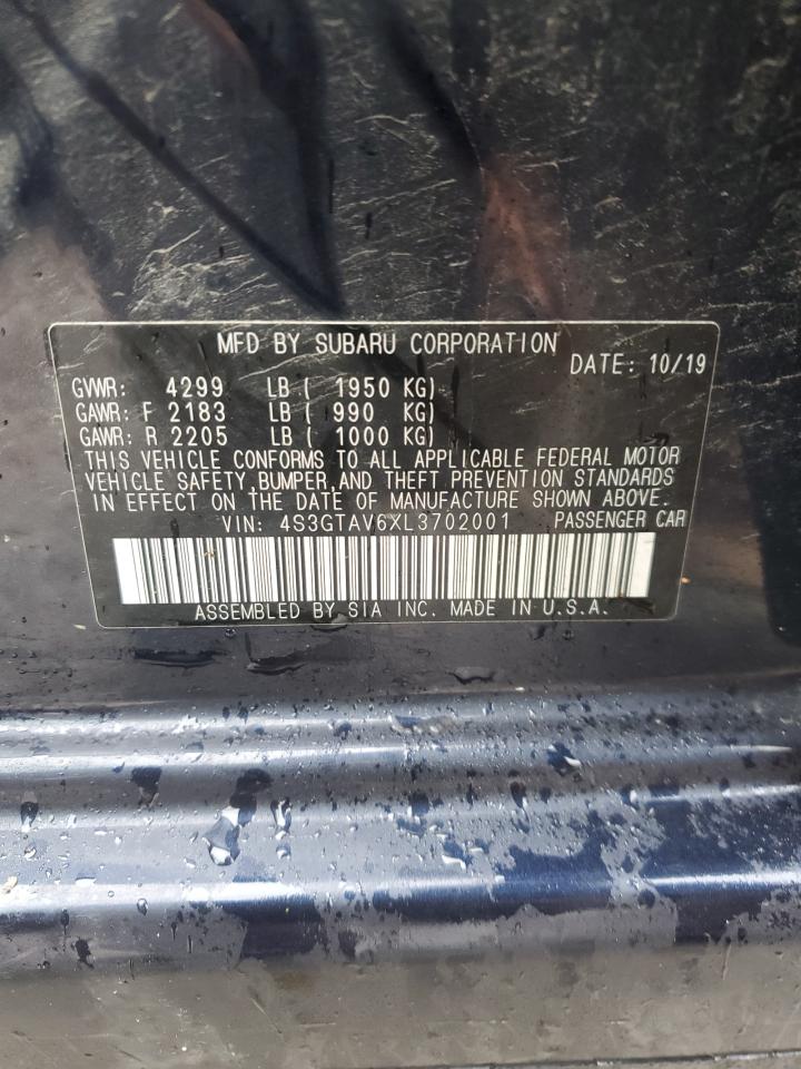 2020 Subaru Impreza Premium VIN: 4S3GTAV6XL3702001 Lot: 92161425