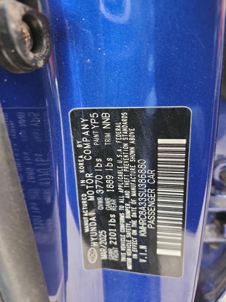 2025 Hyundai Venue Sel VIN: KMHRC8A33SU386880 Lot: 92077475