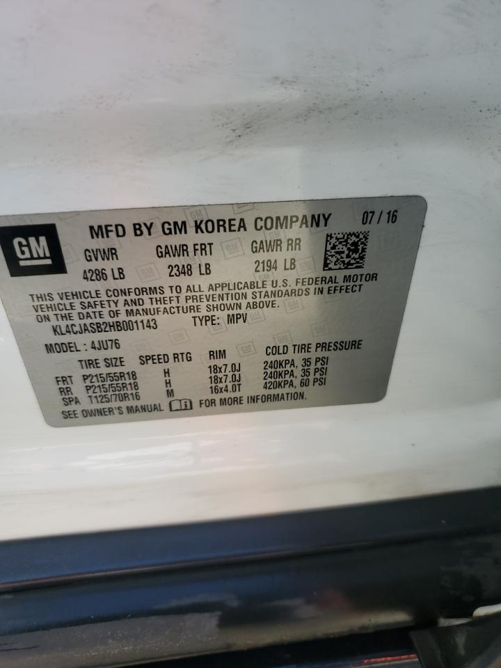 2017 Buick Encore Preferred VIN: KL4CJASB2HB001143 Lot: 90647695