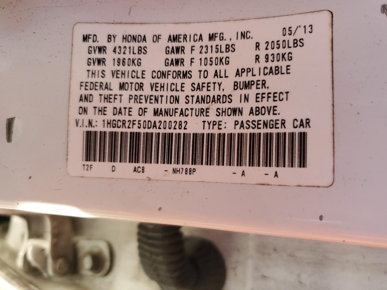 2013 Honda Accord Sport VIN: 1HGCR2F50DA200282 Lot: 90599295