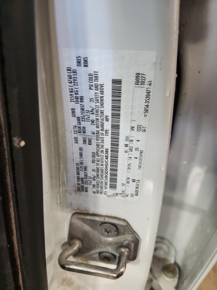 2017 Ford Escape Se VIN: 1FMCU9GD5HUC48386 Lot: 90955865