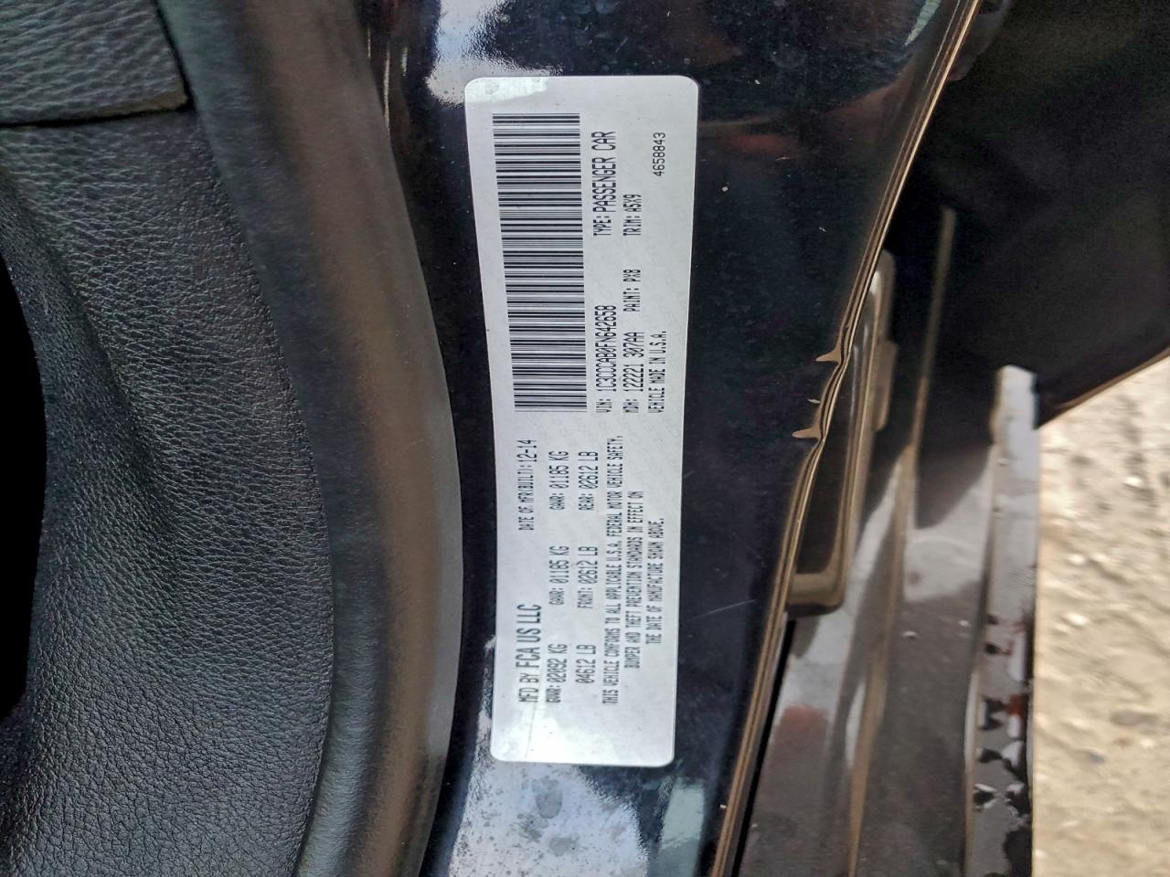 2015 Chrysler 200 Limited VIN: 1C3CCCAB0FN642658 Lot: 94062075