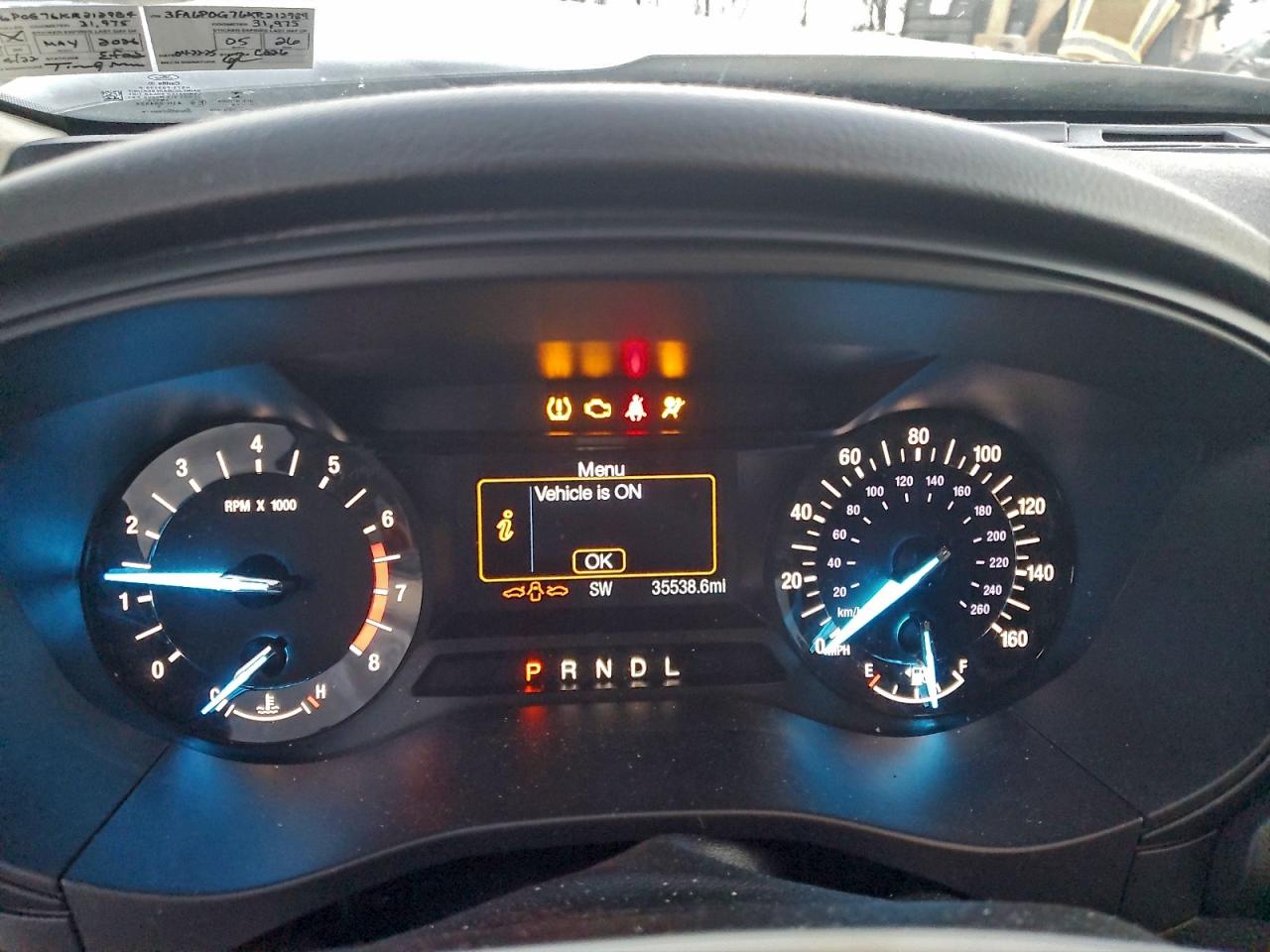 2019 Ford Fusion S VIN: 3FA6P0G76KR212984 Lot: 94502995