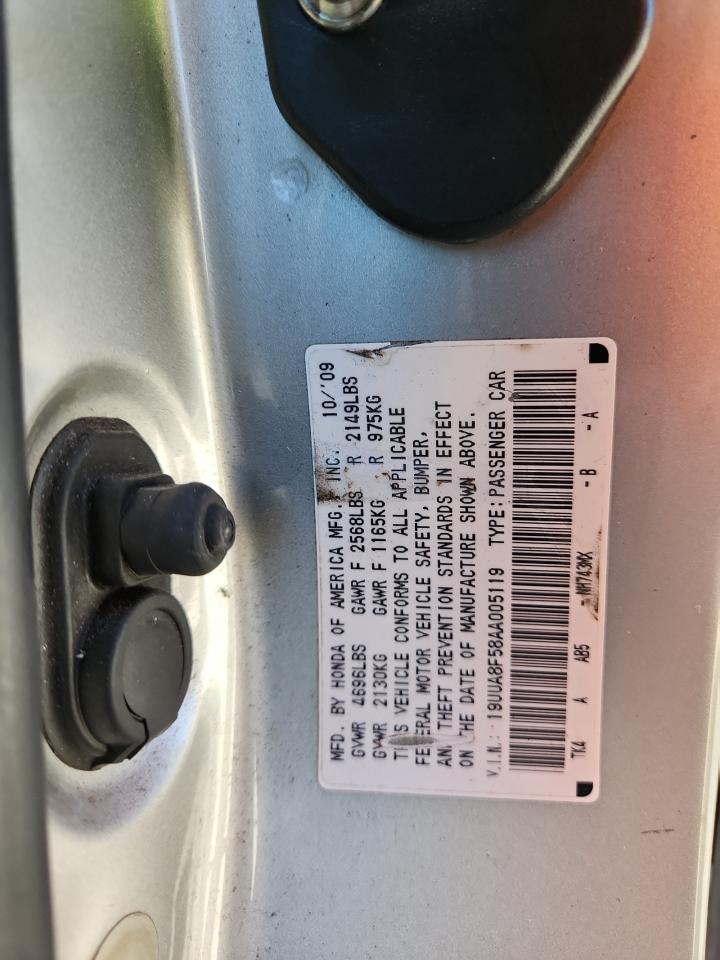 2010 Acura Tl VIN: 19UUA8F58AA005119 Lot: 91040645