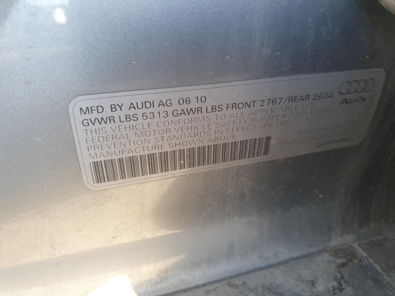 2011 Audi A6 Prestige VIN: WAUKGAFB2BN004055 Lot: 90750235