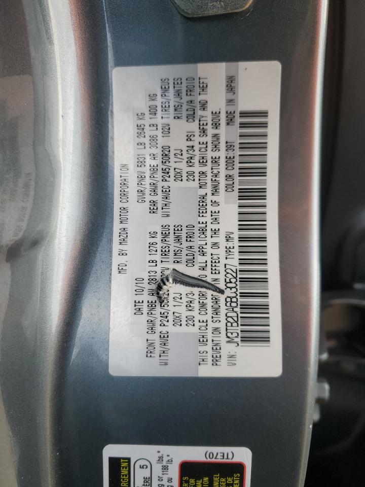 2011 Mazda Cx-9 VIN: JM3TB2DA6B0305227 Lot: 93327725