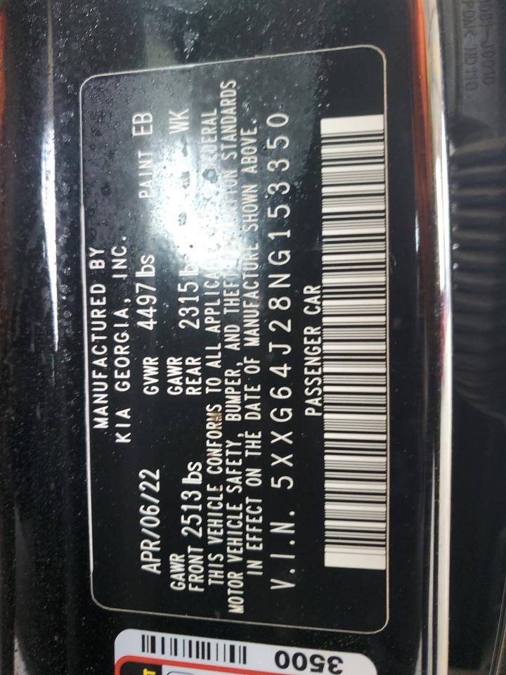 2022 Kia K5 Gt Line VIN: 5XXG64J28NG153350 Lot: 93226615