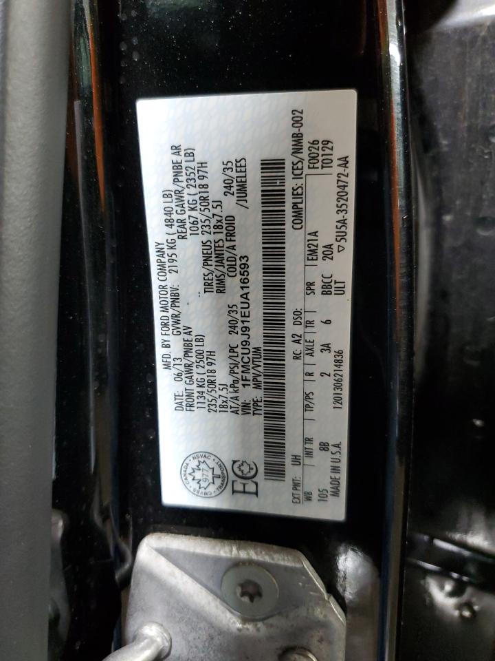 2014 Ford Escape Titanium VIN: 1FMCU9J91EUA16593 Lot: 92089465