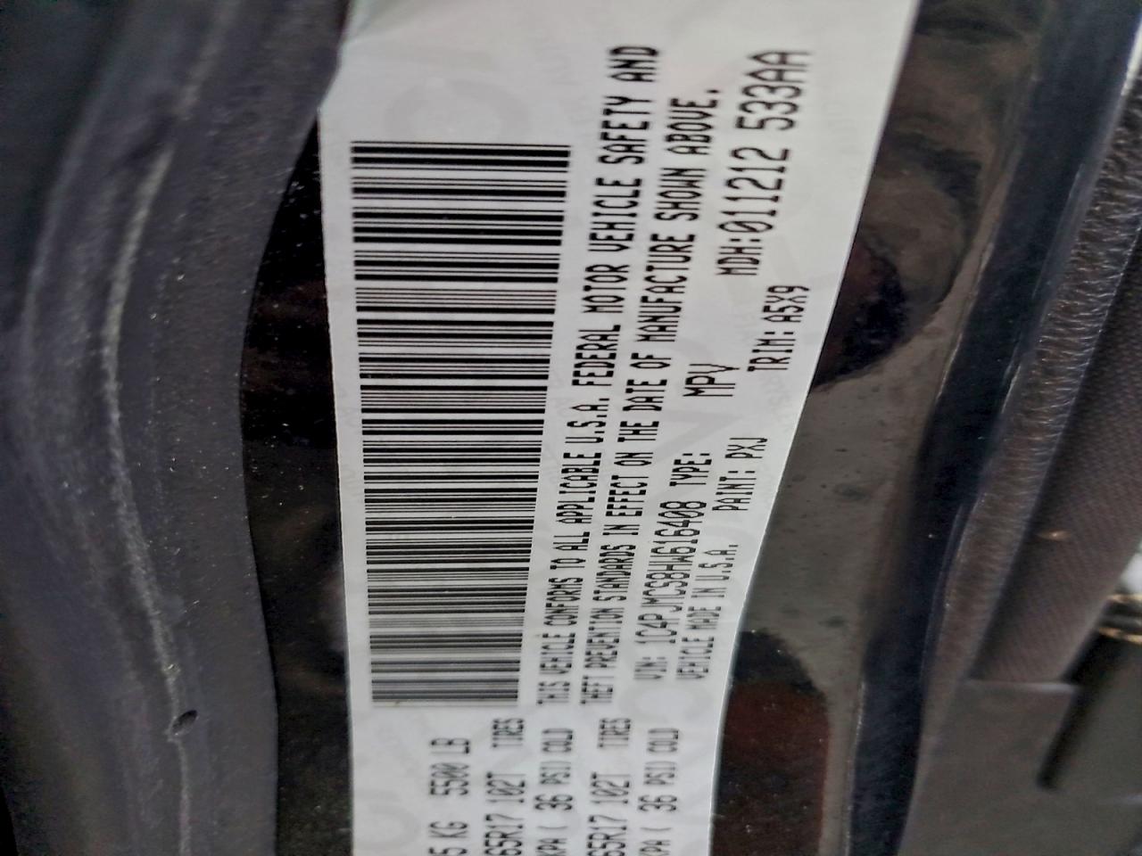 2017 Jeep Cherokee Latitude VIN: 1C4PJMCS8HW616408 Lot: 93508675