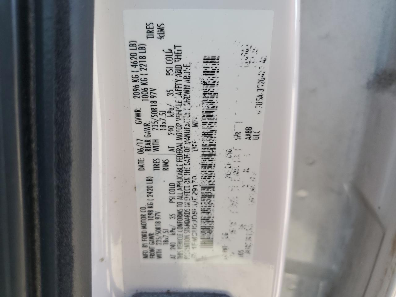 2017 Ford Escape Titanium VIN: 1FMCU0JD5HUE29170 Lot: 90951895