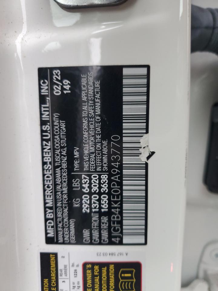 2023 Mercedes-Benz Gle 350 4Matic VIN: 4JGFB4KE0PA943770 Lot: 93912575