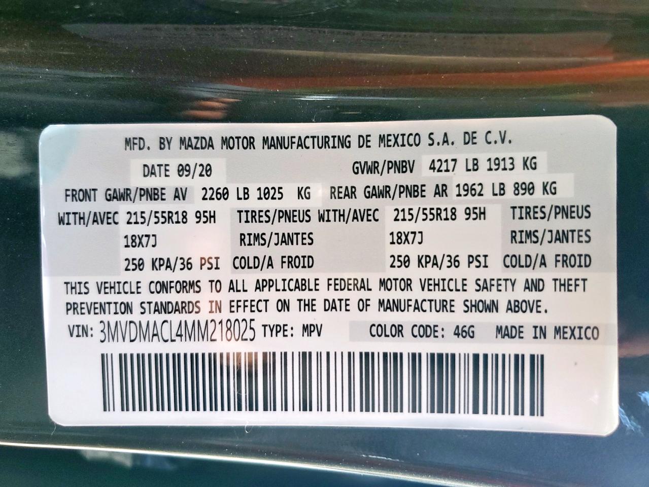 2021 Mazda Cx-30 Preferred VIN: 3MVDMACL4MM21802 Lot: 93432155