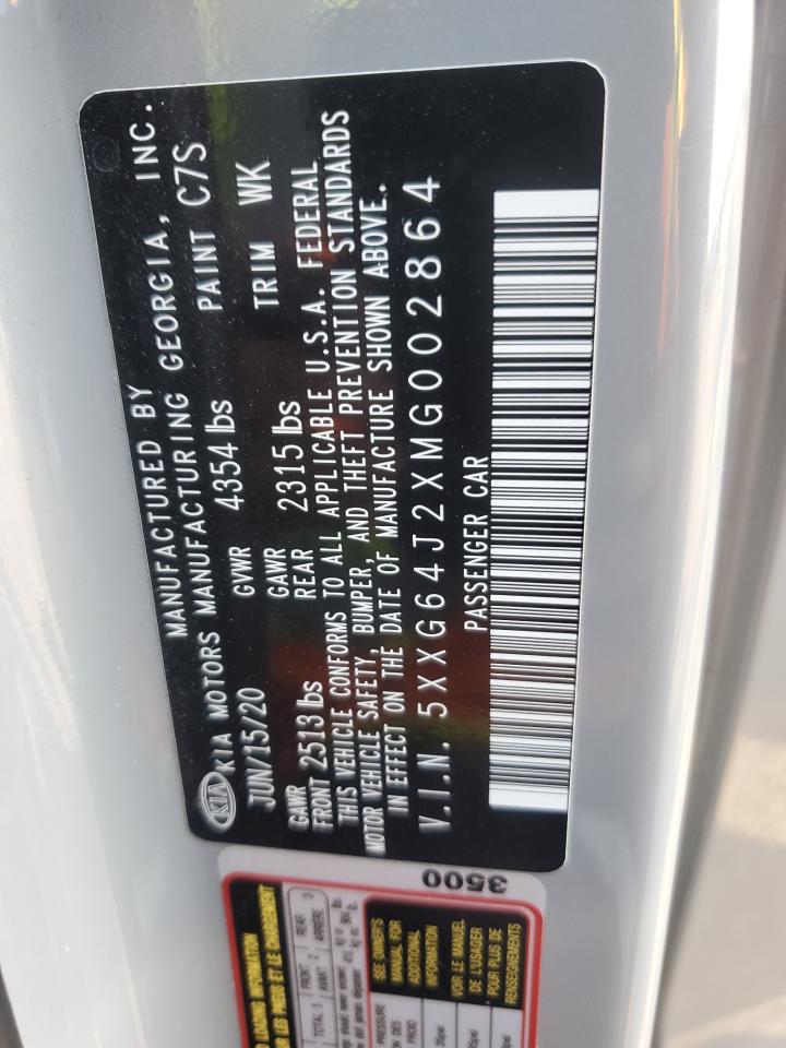 2021 Kia K5 Gt Line VIN: 5XXG64J2XMG002864 Lot: 93821805