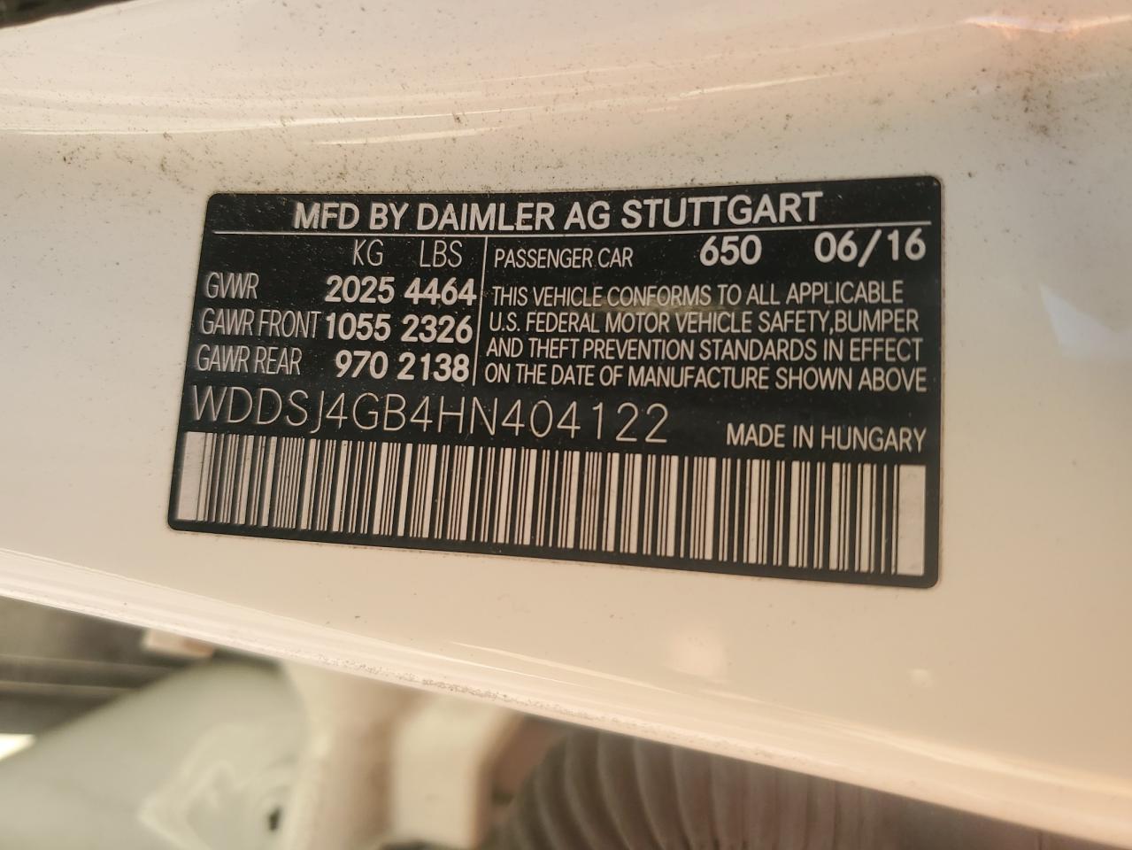 2017 Mercedes-Benz Cla 250 4Matic VIN: WDDSJ4GB4HN404122 Lot: 90672095