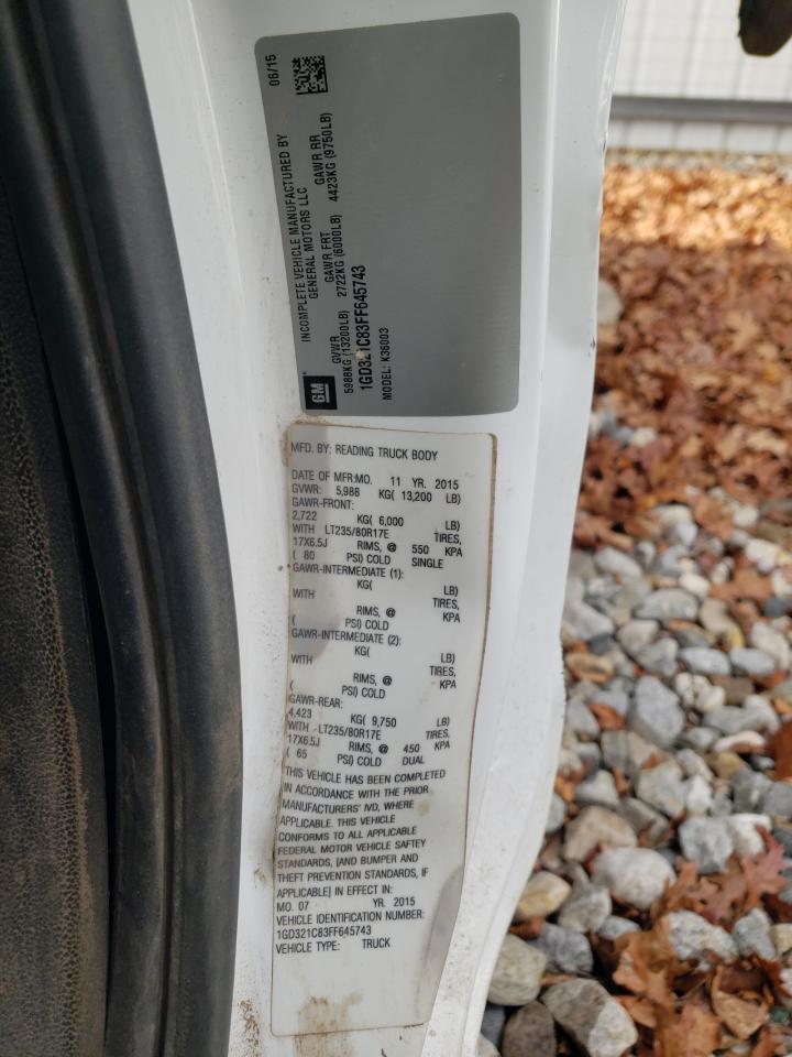 2015 GMC Sierra K3500 VIN: 1GD321C83FF645743 Lot: 91767615