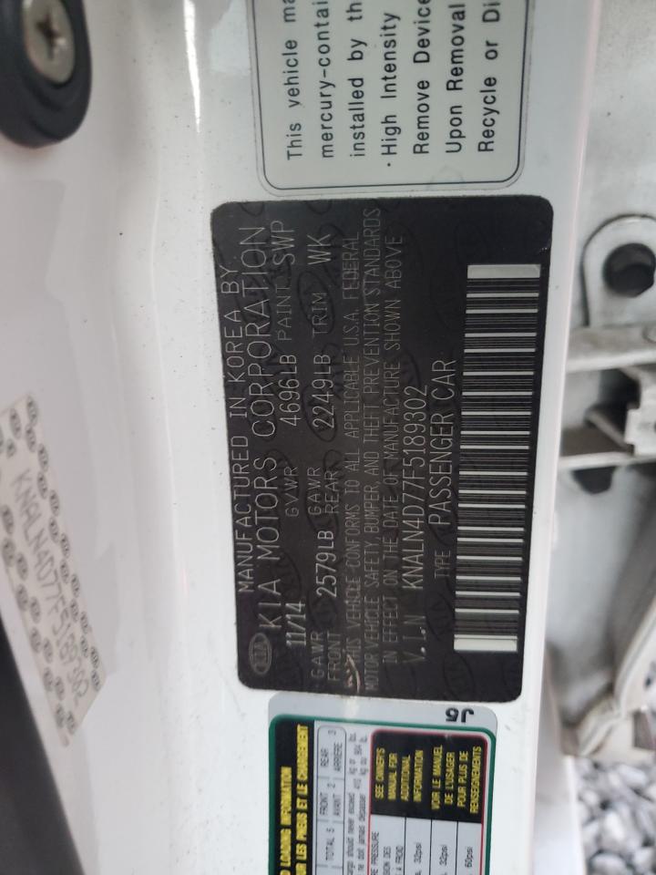 2015 Kia Cadenza Premium VIN: KNALN4D77F5189302 Lot: 92681345