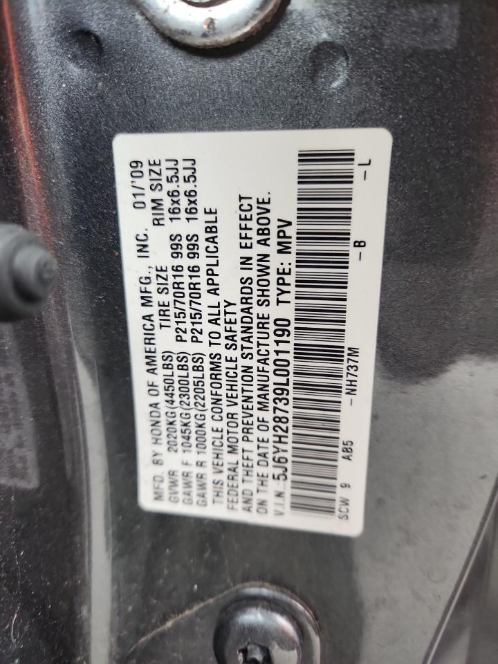 2009 Honda Element Ex VIN: 5J6YH28739L001190 Lot: 91686175