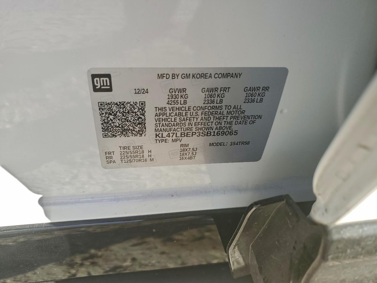 2025 Buick Envista Sport Touring VIN: KL47LBEP3SB169065 Lot: 93857925