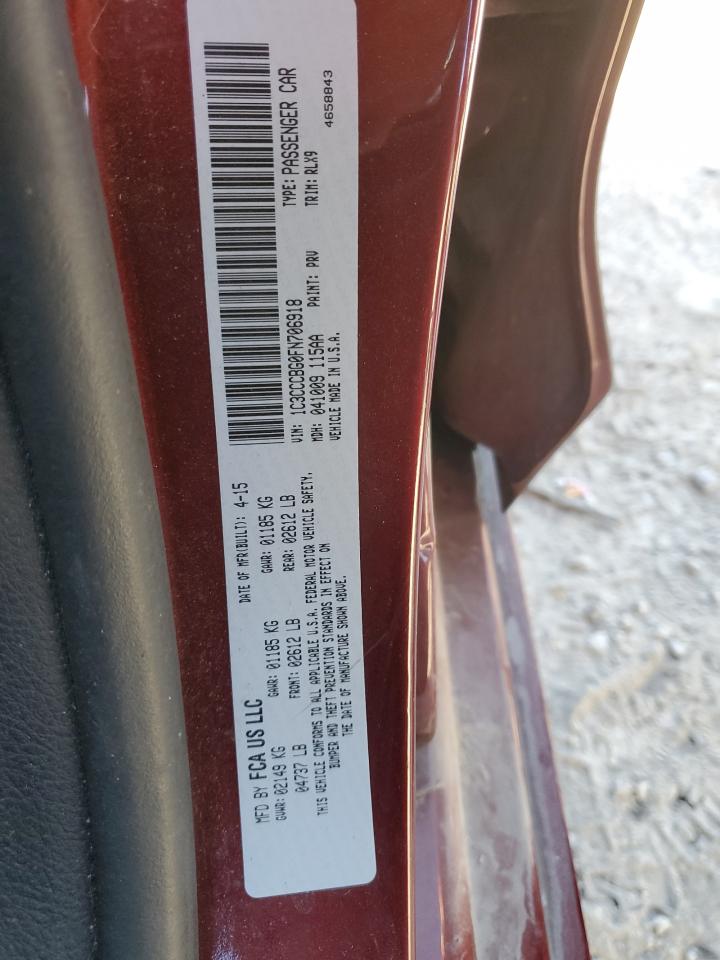 2015 Chrysler 200 S VIN: 1C3CCCBG0FN706918 Lot: 91322455