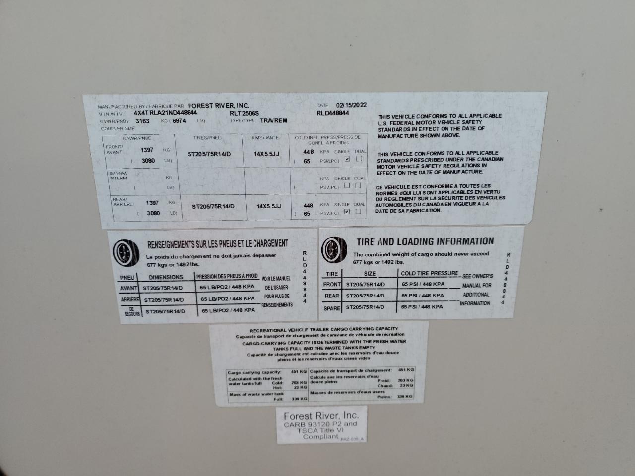 2022 Foresriver Mini Lite VIN: 4X4TRLA21ND448844 Lot: 93114875