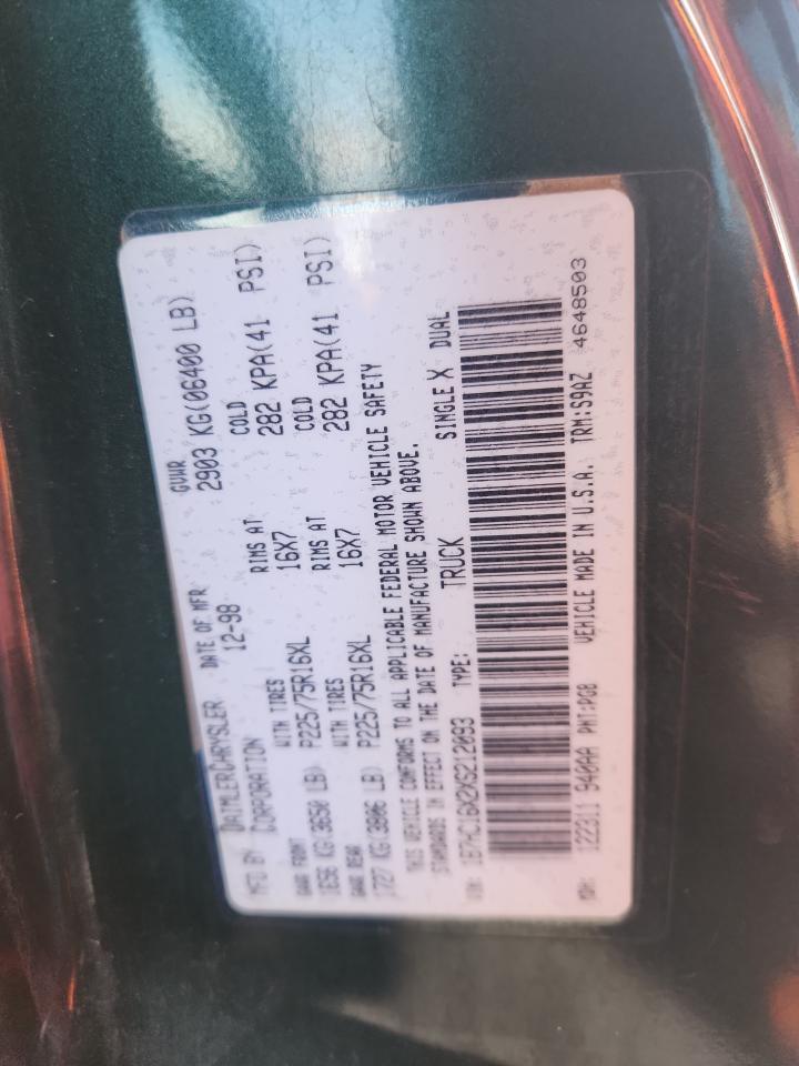 1999 Dodge Ram 1500 VIN: 1B7HC16X2XS212093 Lot: 90872755