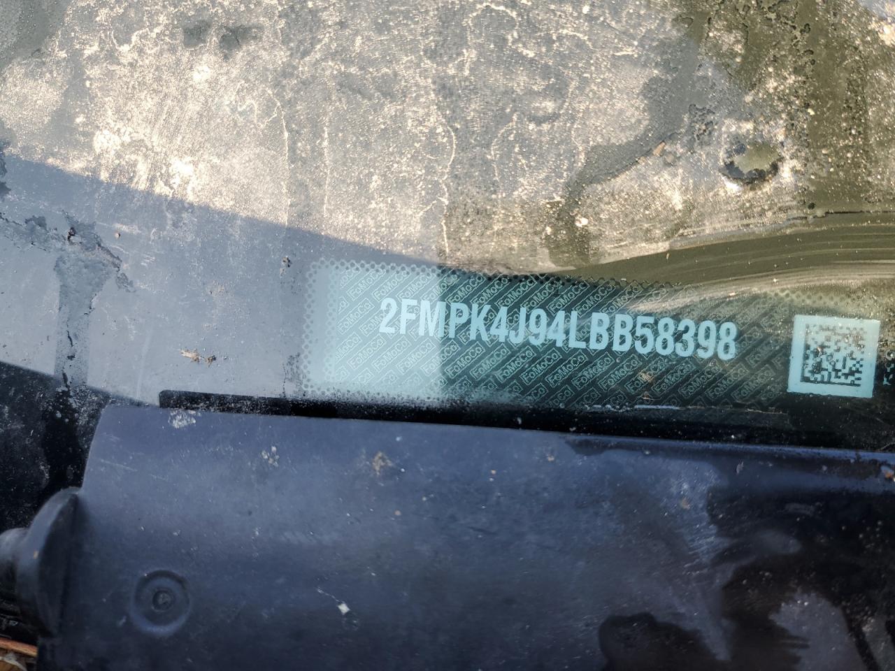 2020 Ford Edge Sel VIN: 2FMPK4J94LBB58398 Lot: 92945015