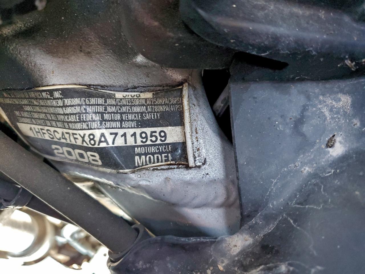 2008 Honda Gl1800 VIN: 1HFSC47FX8A711959 Lot: 67479715