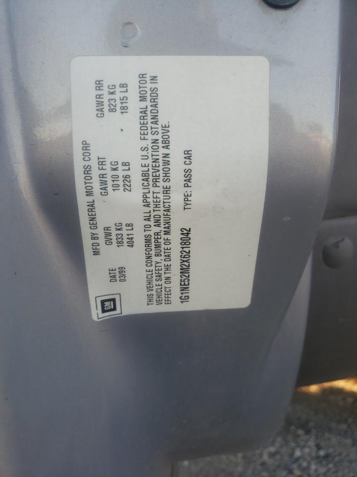 1999 Chevrolet Malibu Ls VIN: 1G1NE52M2X6218042 Lot: 92489505