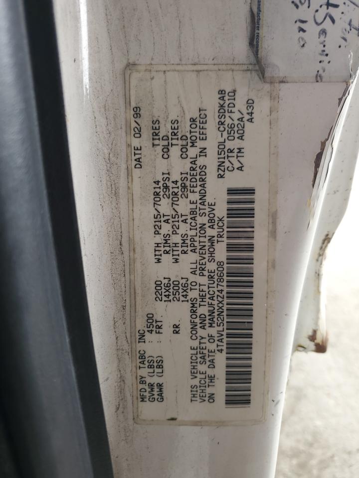 1999 Toyota Tacoma Xtracab VIN: 4TAVL52NXXZ478608 Lot: 93152175