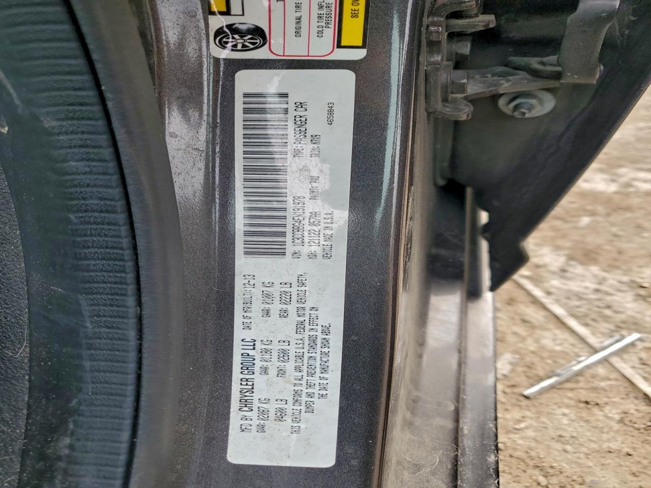 2014 Chrysler 200 Touring VIN: 1C3CCBBG4EN191978 Lot: 94216765