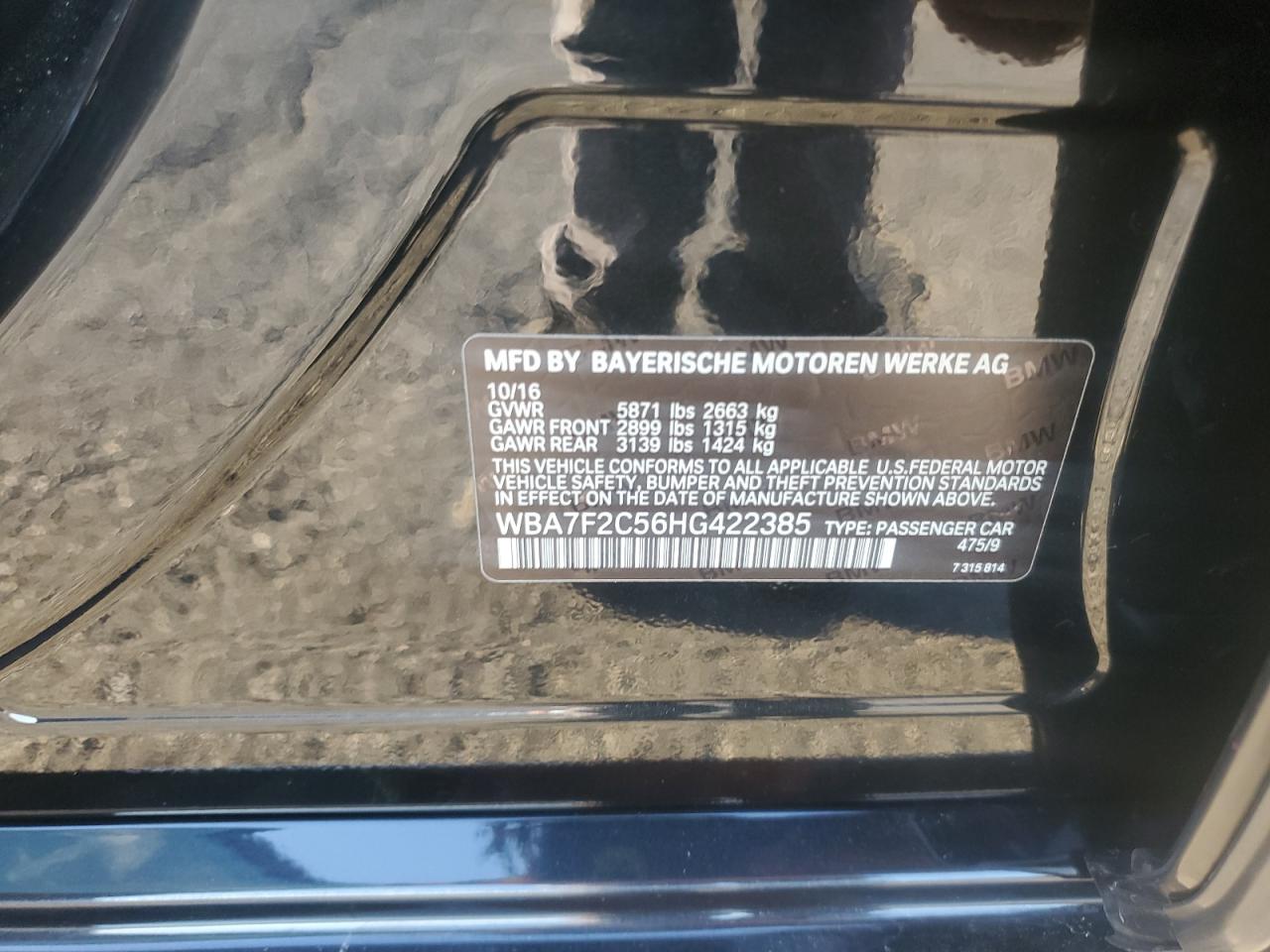 Фото: WBA7F2C56HG422385