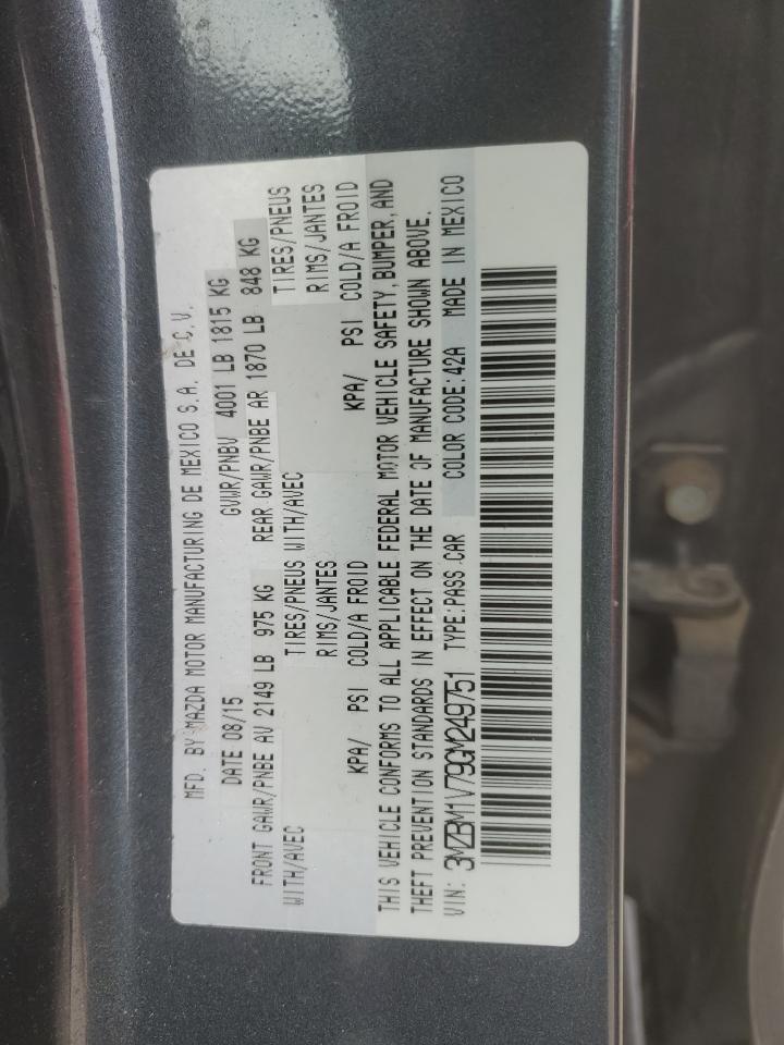 2016 Mazda 3 Touring VIN: 3MZBM1V79GM249751 Lot: 94061275